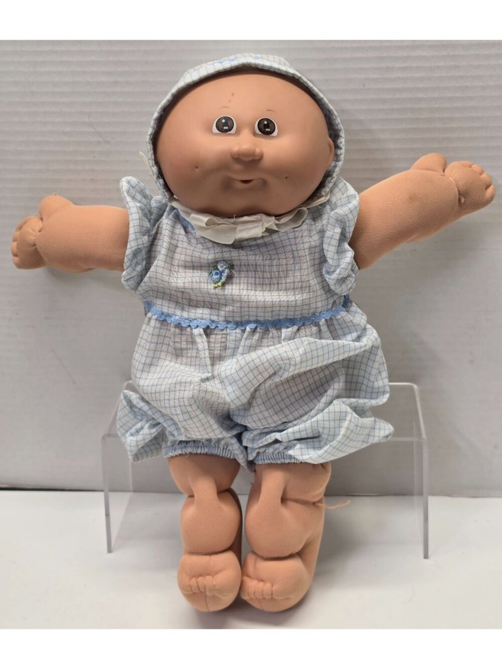 Vintage 1980s Cabbage Patch Kids Preemie Doll Coleco 14" Bald Brown Eyes